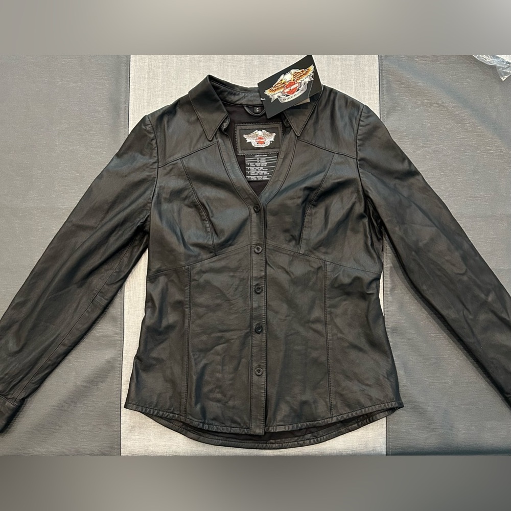 Women’s Harley Davidson black leather jacket